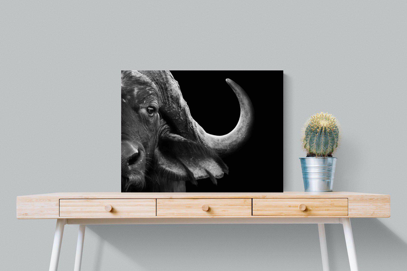 Water Buffalo-Wall_Art-80 x 60cm-Mounted Canvas-No Frame-Pixalot