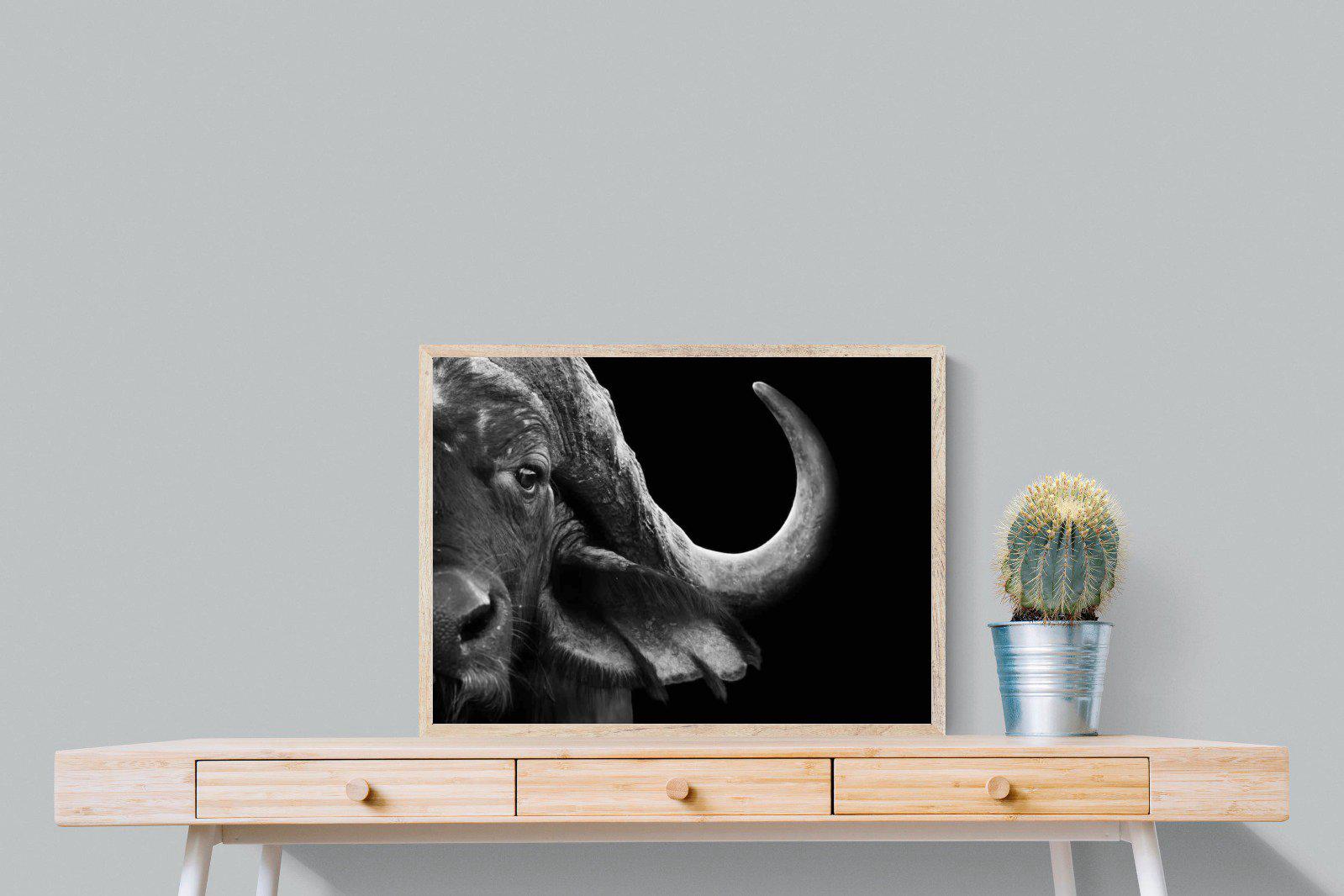 Water Buffalo-Wall_Art-80 x 60cm-Mounted Canvas-Wood-Pixalot