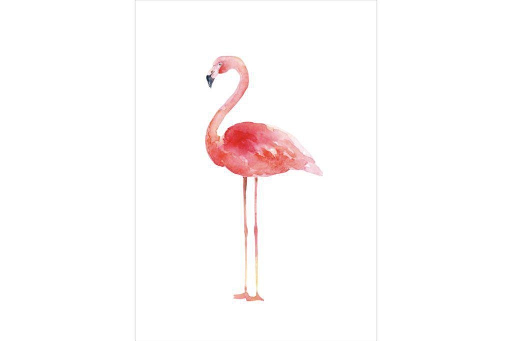 Watercolour Flamingo-Wall_Art-Pixalot