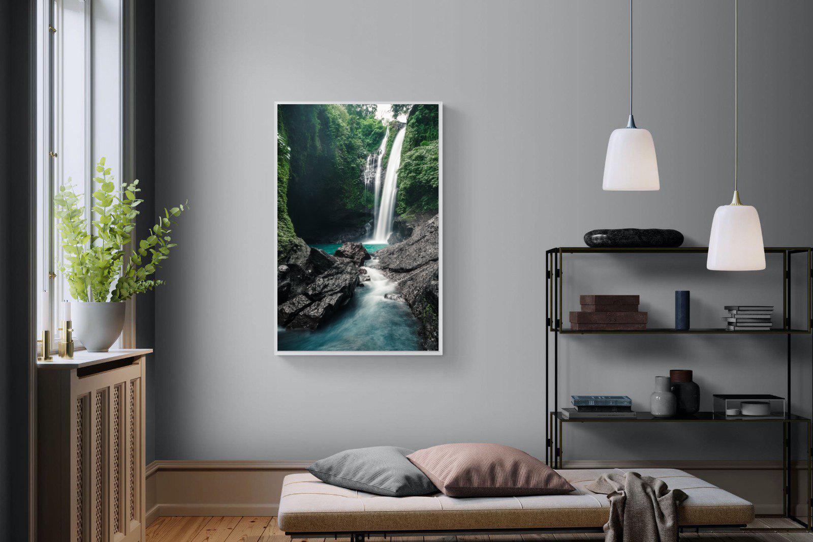 Waterfall-Wall_Art-100 x 150cm-Mounted Canvas-White-Pixalot