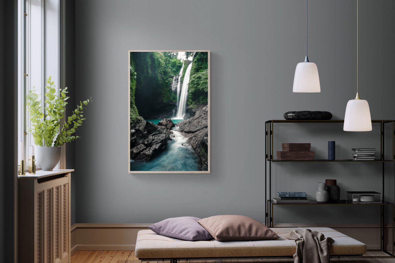 Waterfall-Wall_Art-100 x 150cm-Mounted Canvas-Wood-Pixalot