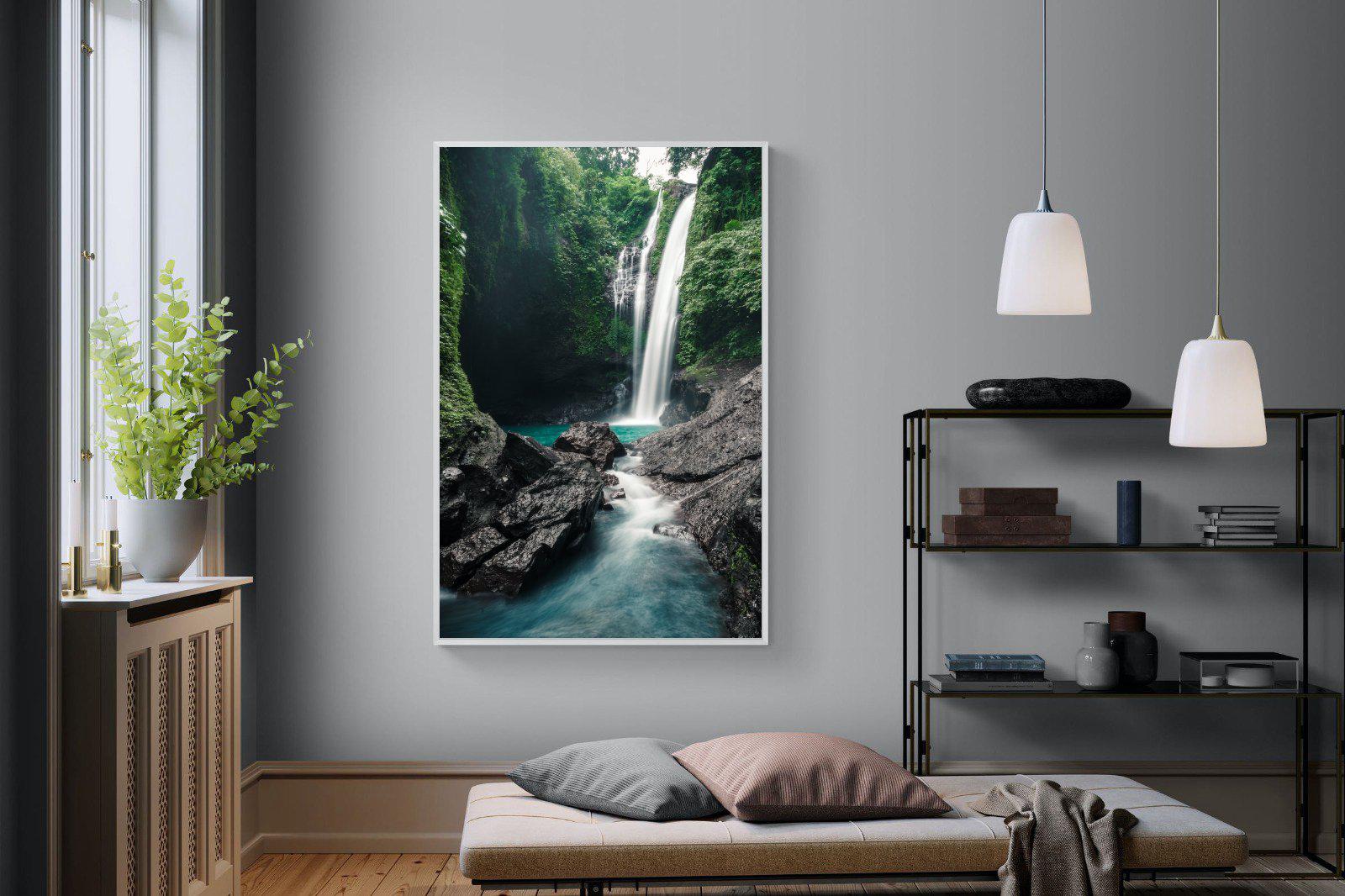 Waterfall-Wall_Art-120 x 180cm-Mounted Canvas-White-Pixalot