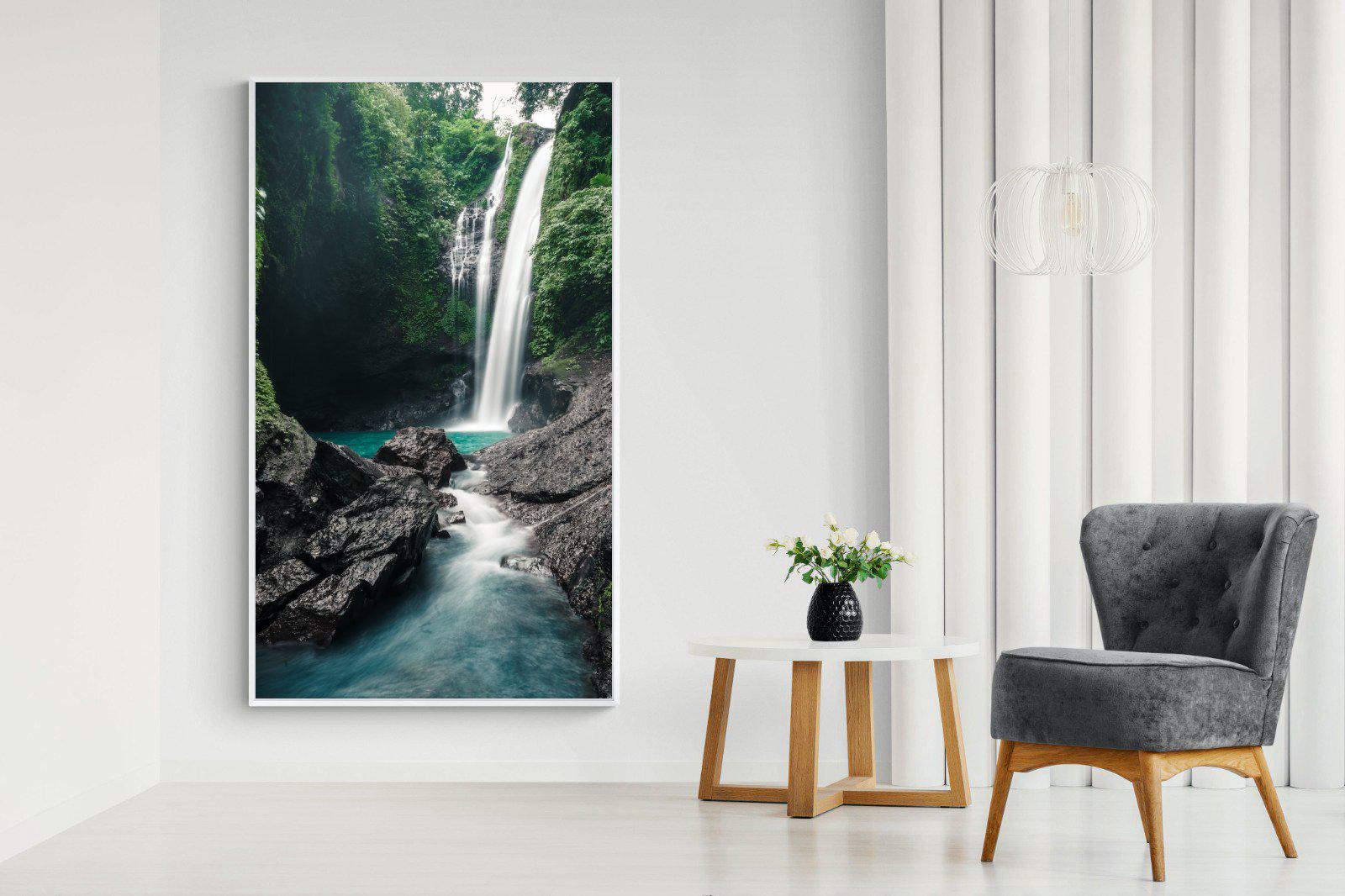 Waterfall-Wall_Art-130 x 220cm-Mounted Canvas-White-Pixalot
