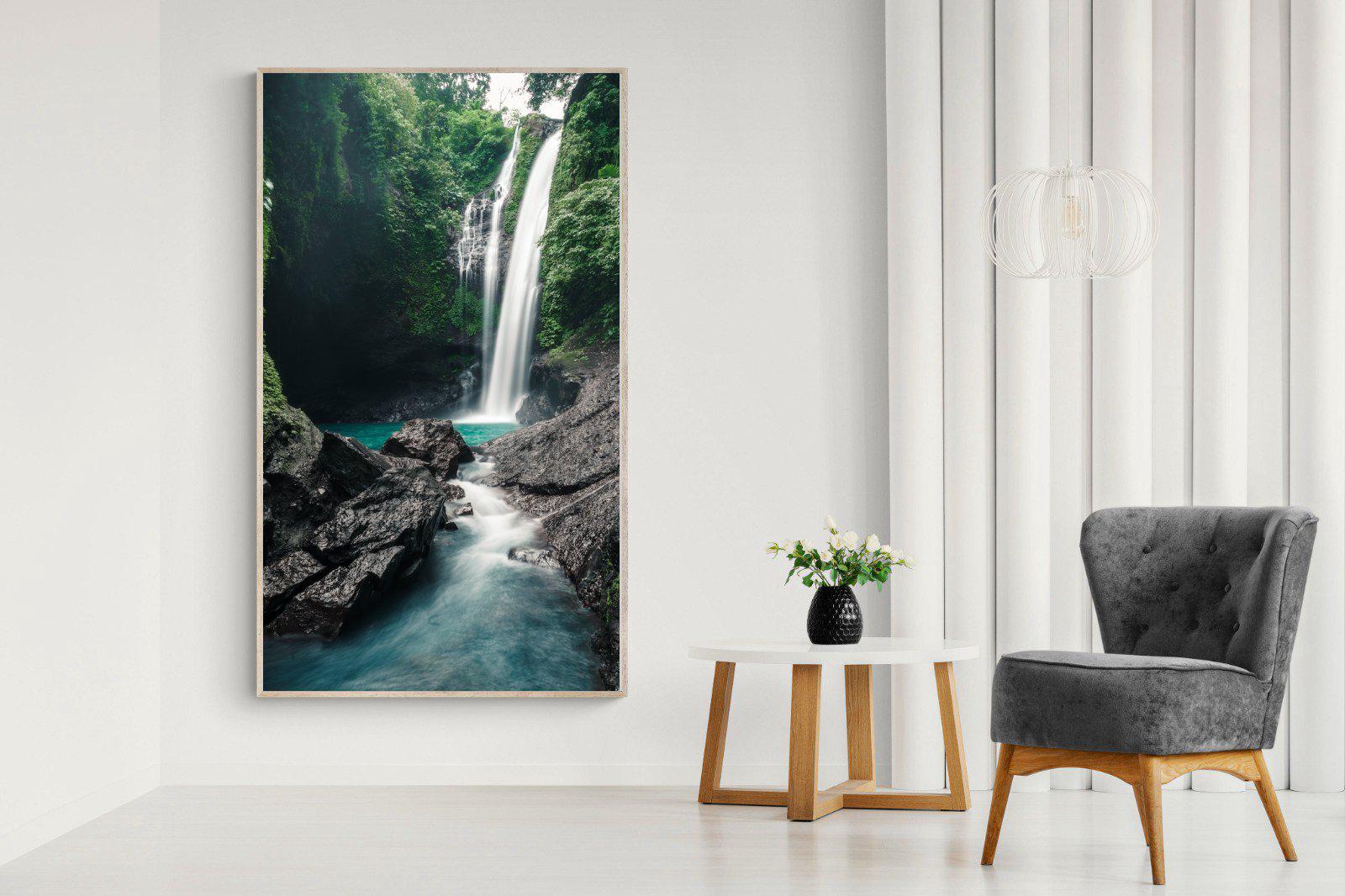 Waterfall-Wall_Art-130 x 220cm-Mounted Canvas-Wood-Pixalot