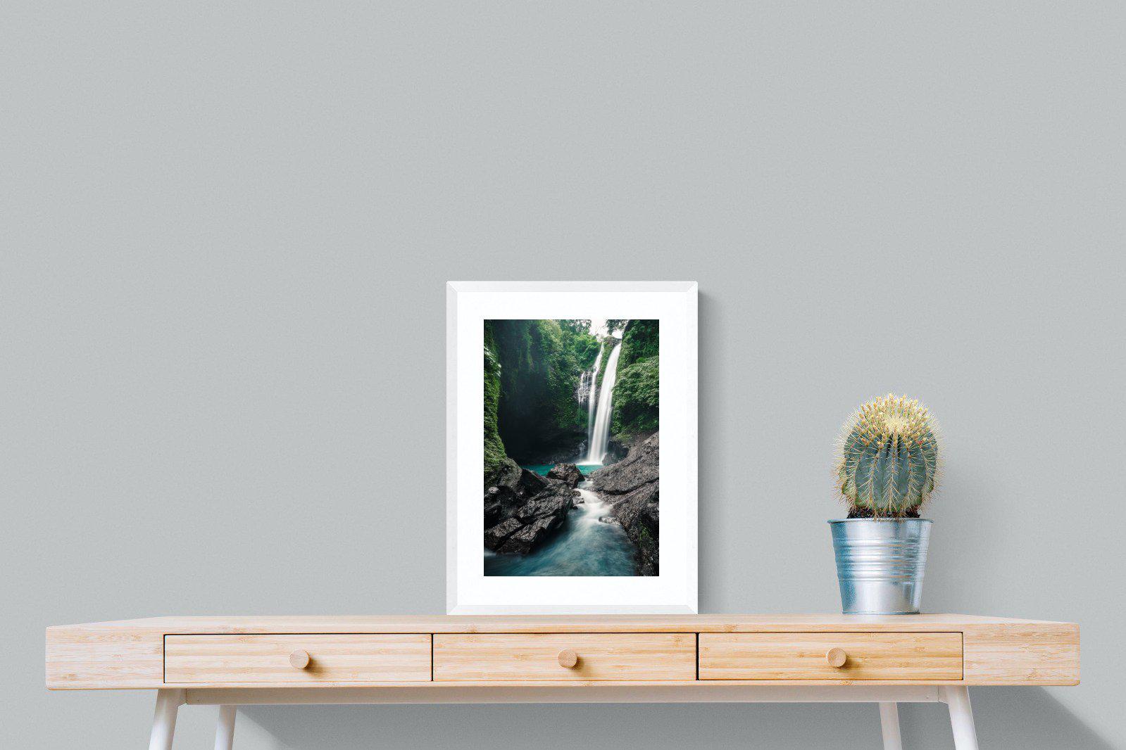 Waterfall-Wall_Art-45 x 60cm-Framed Print-White-Pixalot