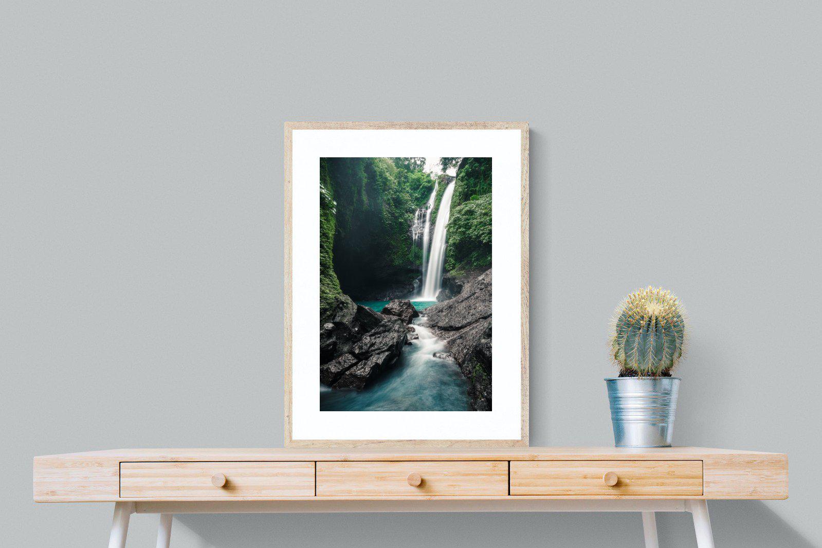 Waterfall-Wall_Art-60 x 80cm-Framed Print-Wood-Pixalot