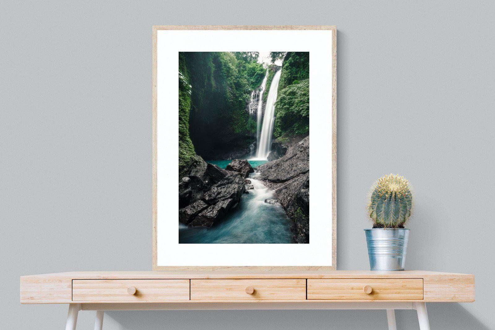 Waterfall-Wall_Art-75 x 100cm-Framed Print-Wood-Pixalot