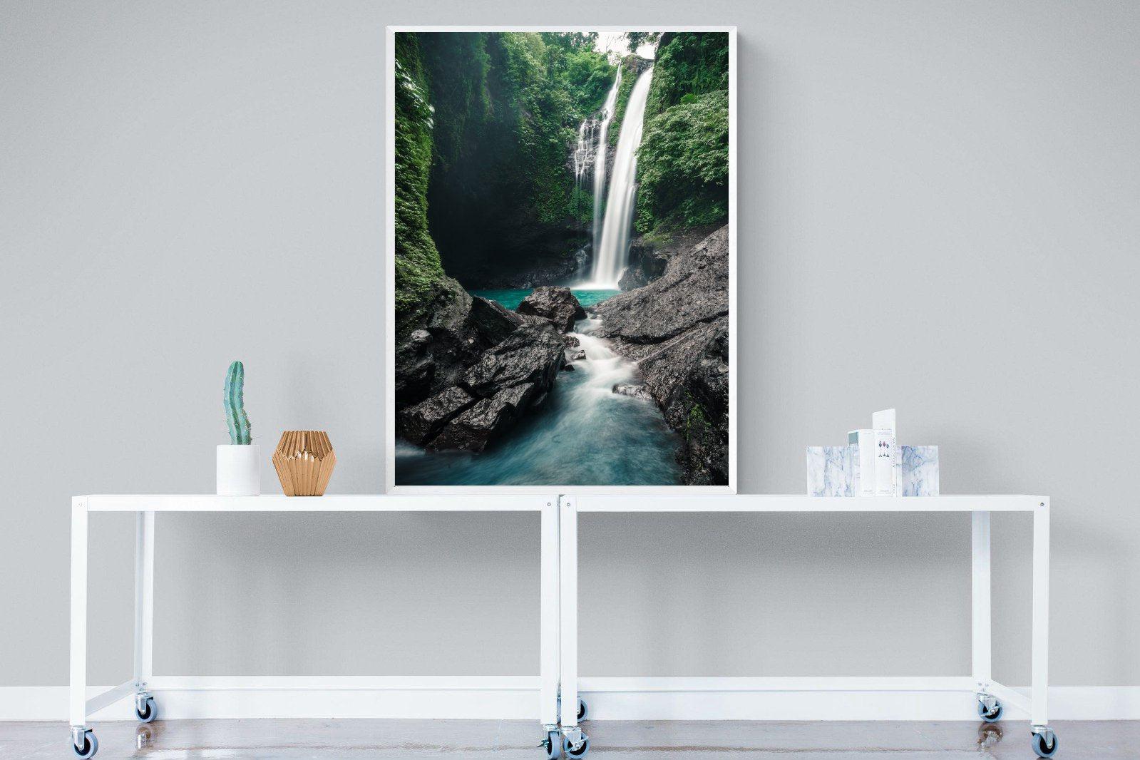 Waterfall-Wall_Art-90 x 120cm-Mounted Canvas-White-Pixalot