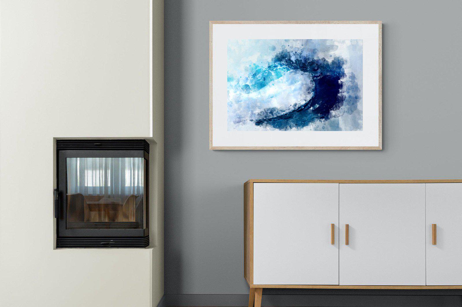 Wave Art-Wall_Art-100 x 75cm-Framed Print-Wood-Pixalot