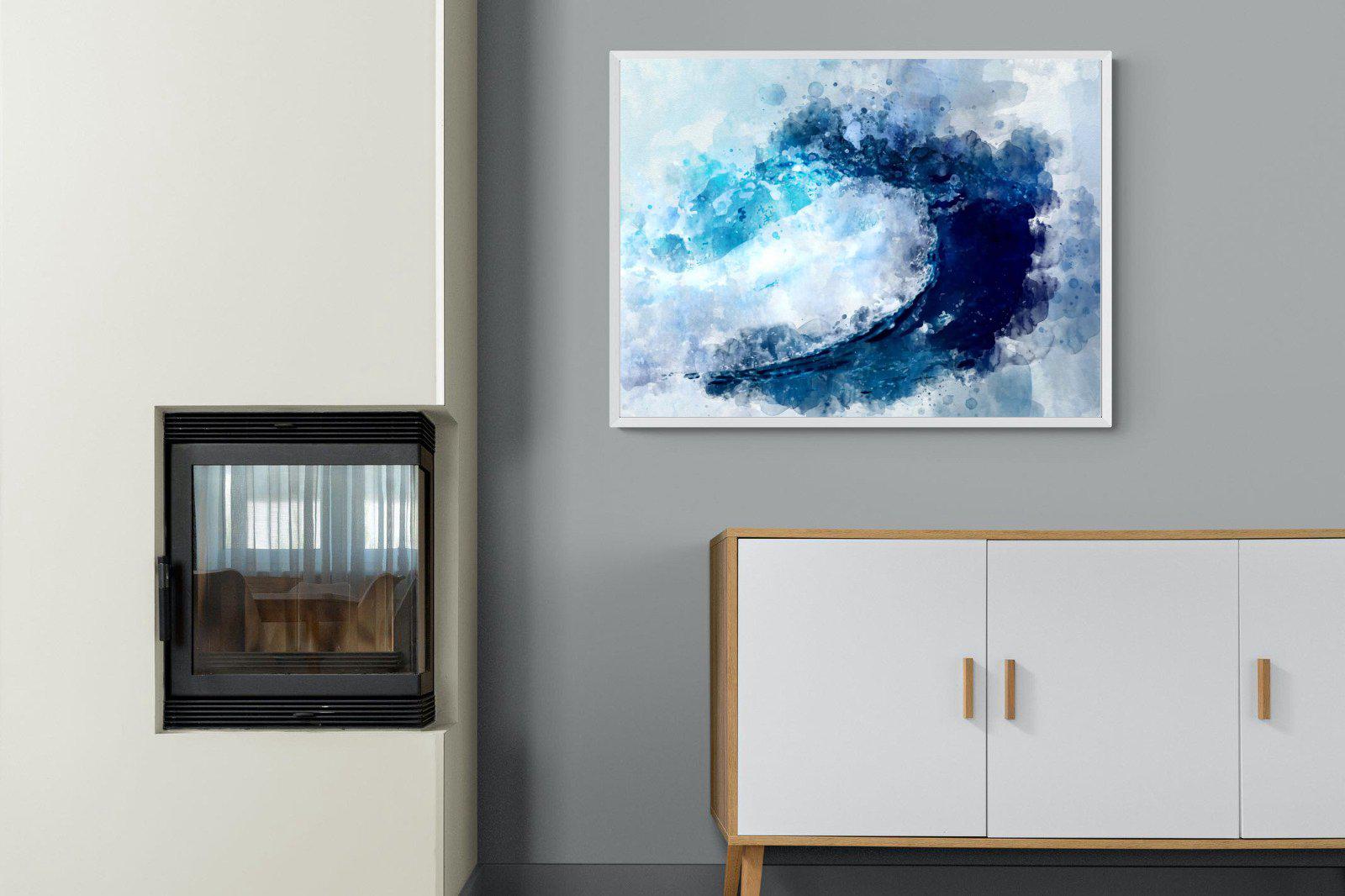 Wave Art-Wall_Art-100 x 75cm-Mounted Canvas-White-Pixalot