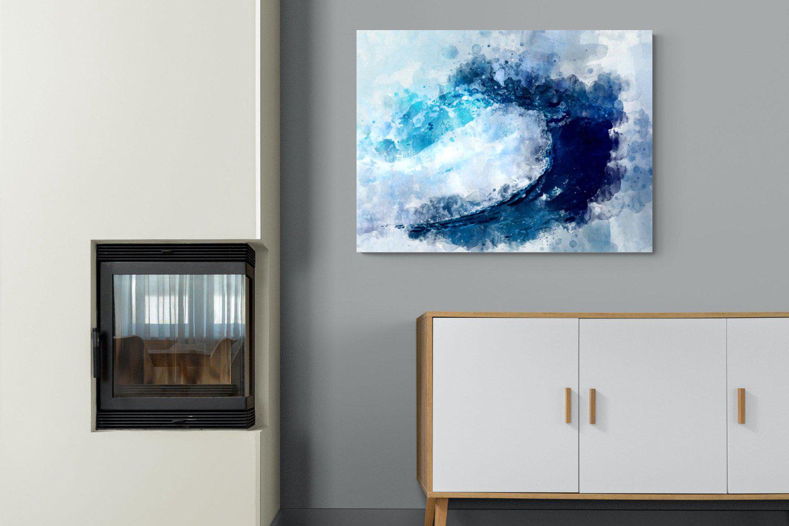 Wave Art-Wall_Art-100 x 75cm-Mounted Canvas-No Frame-Pixalot