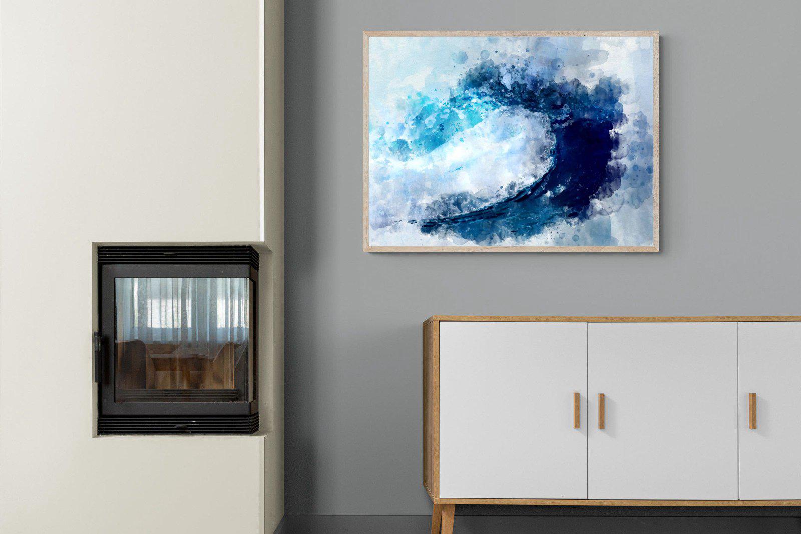 Wave Art-Wall_Art-100 x 75cm-Mounted Canvas-Wood-Pixalot