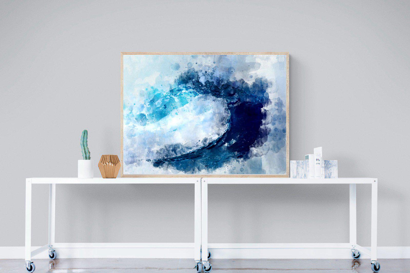 Wave Art-Wall_Art-120 x 90cm-Mounted Canvas-Wood-Pixalot