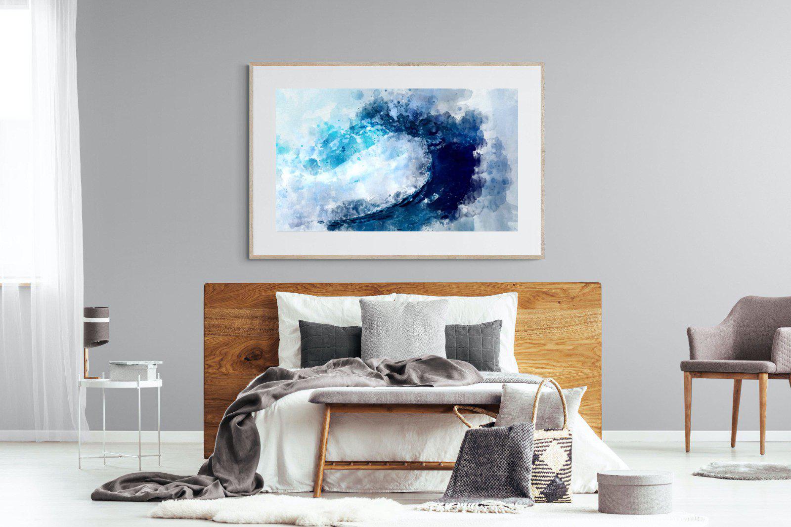 Wave Art-Wall_Art-150 x 100cm-Framed Print-Wood-Pixalot