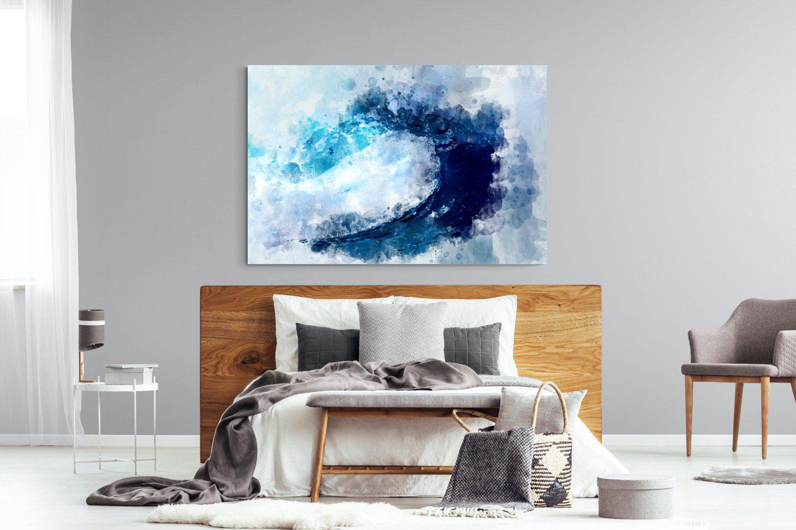 Wave Art-Wall_Art-150 x 100cm-Mounted Canvas-No Frame-Pixalot