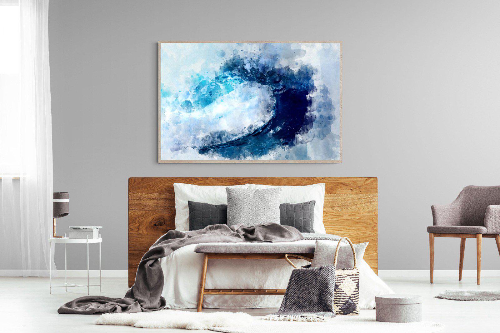 Wave Art-Wall_Art-150 x 100cm-Mounted Canvas-Wood-Pixalot