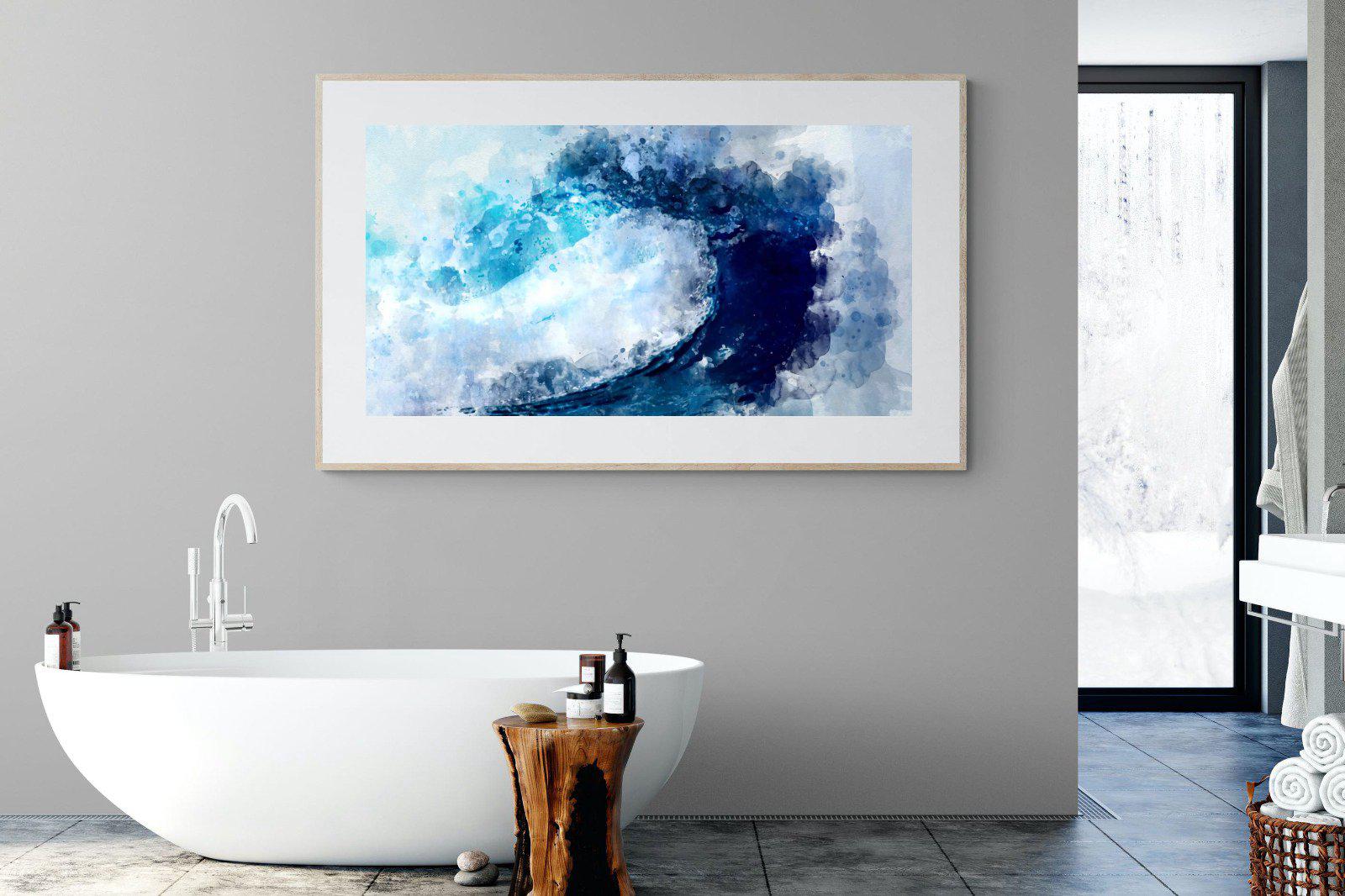 Wave Art-Wall_Art-180 x 110cm-Framed Print-Wood-Pixalot