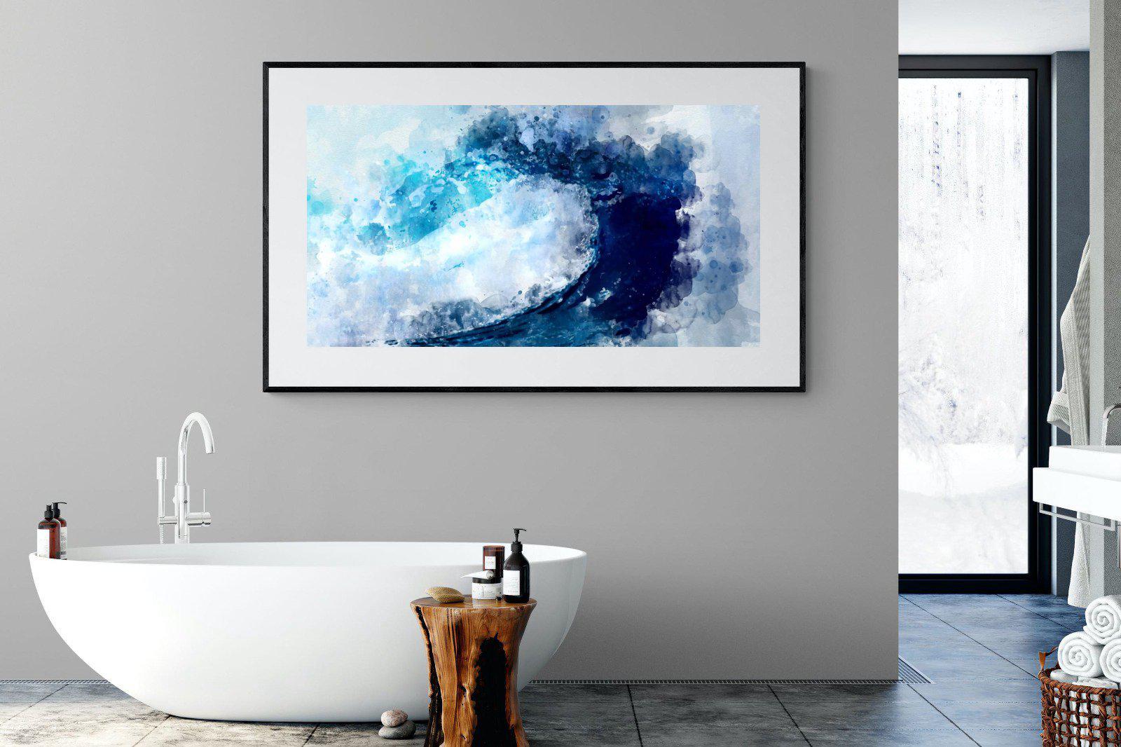 Wave Art-Wall_Art-180 x 110cm-Framed Print-Black-Pixalot