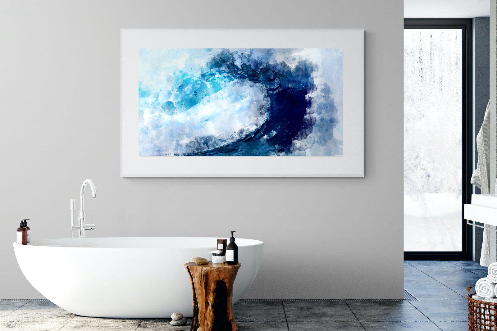 Wave Art-Wall_Art-180 x 110cm-Framed Print-White-Pixalot
