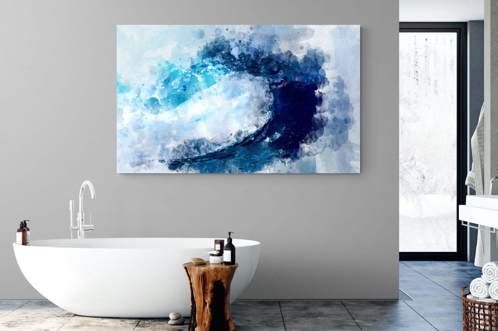 Wave Art-Wall_Art-180 x 110cm-Mounted Canvas-No Frame-Pixalot