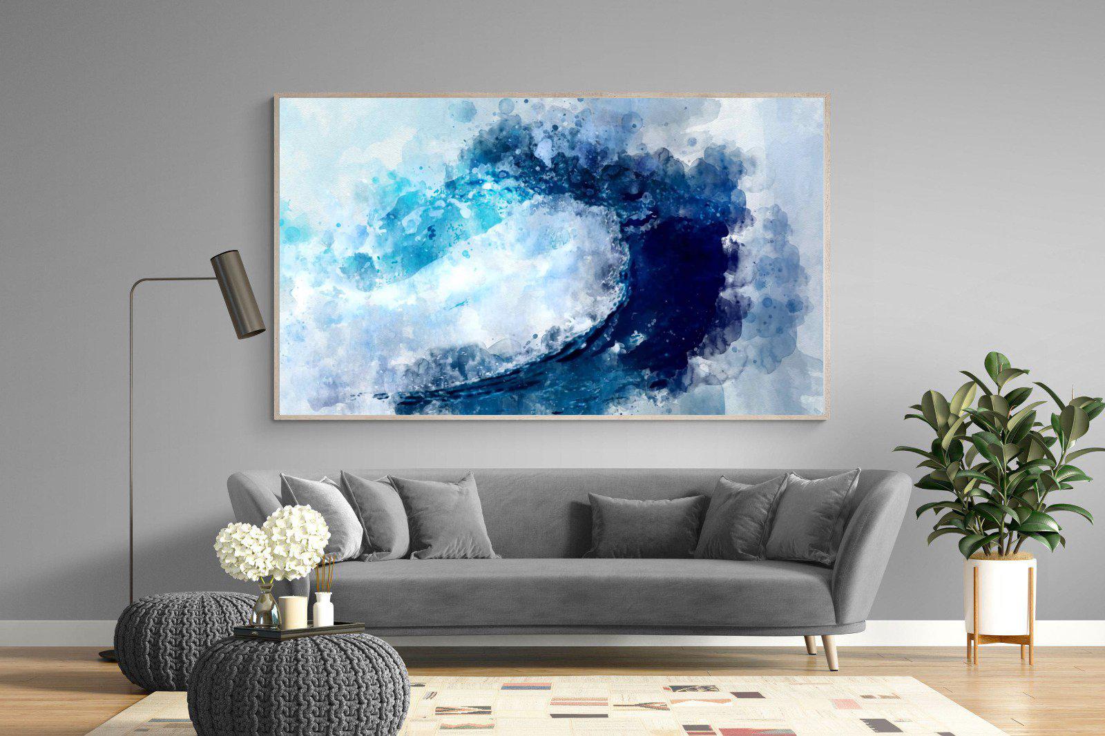 Wave Art-Wall_Art-220 x 130cm-Mounted Canvas-Wood-Pixalot