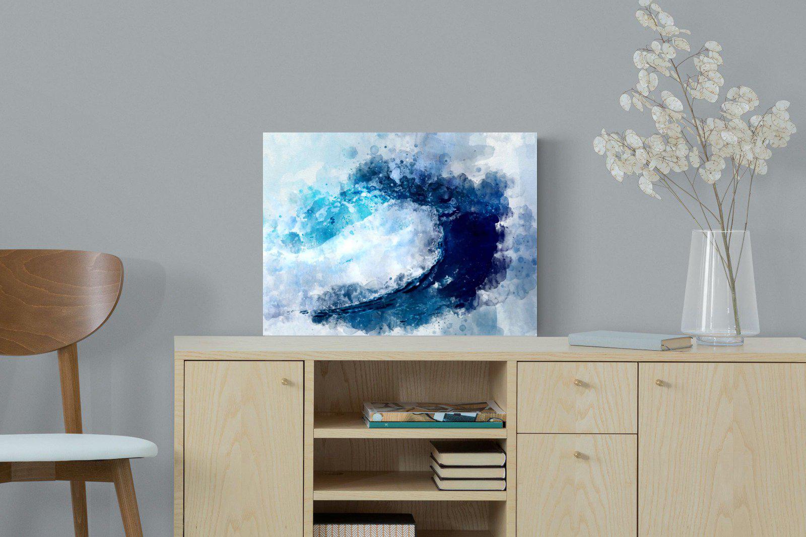 Wave Art-Wall_Art-60 x 45cm-Mounted Canvas-No Frame-Pixalot