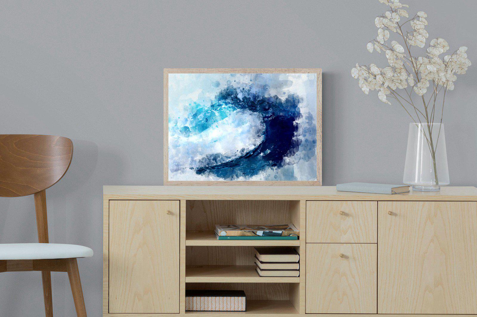 Wave Art-Wall_Art-60 x 45cm-Mounted Canvas-Wood-Pixalot