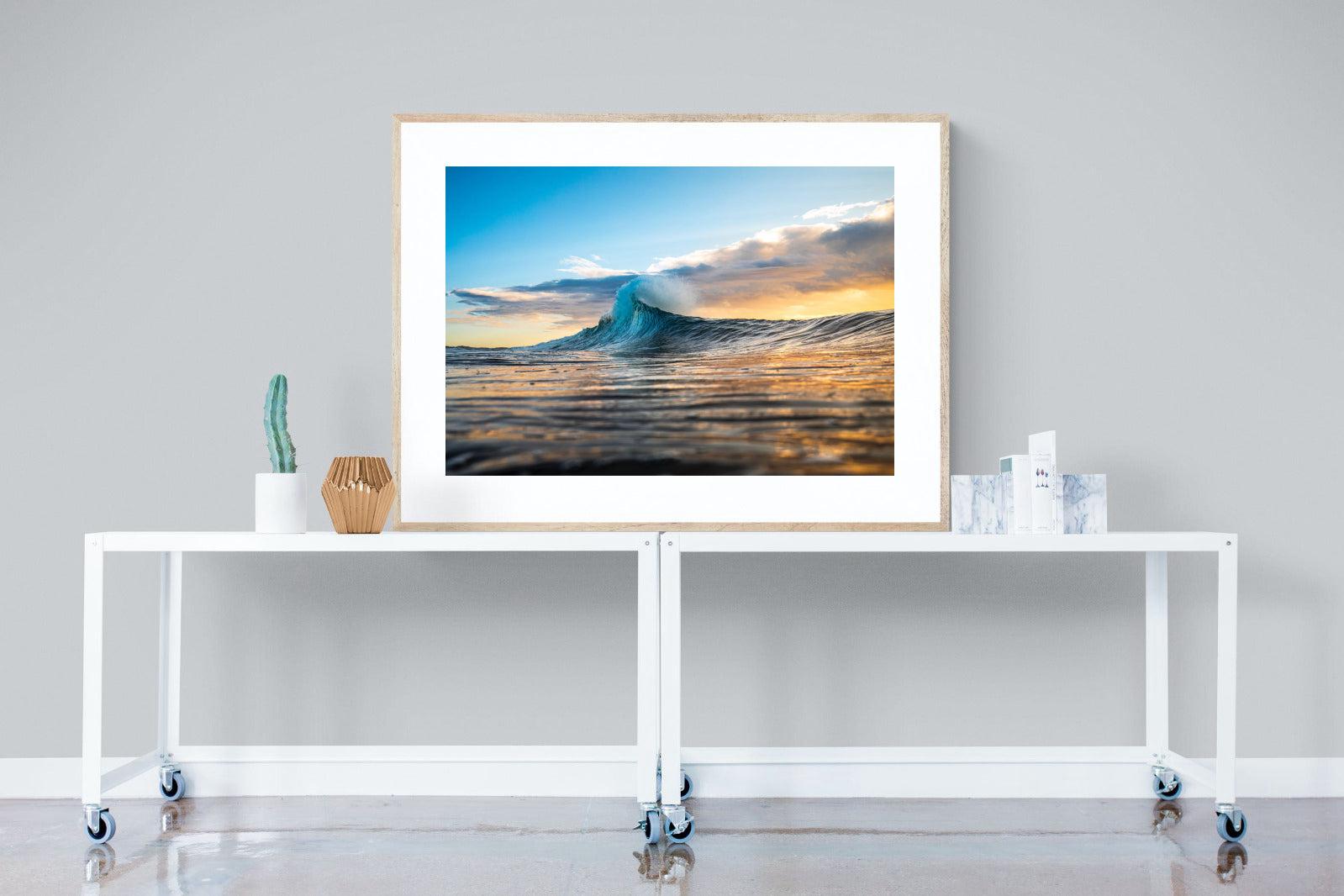 Wave Flare-Wall_Art-120 x 90cm-Framed Print-Wood-Pixalot