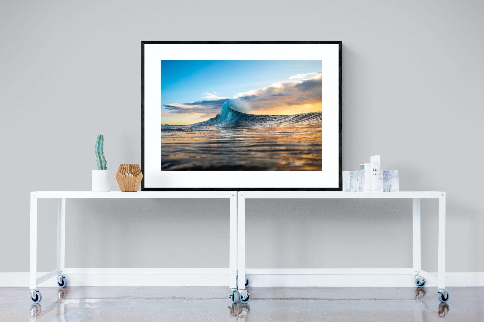 Wave Flare-Wall_Art-120 x 90cm-Framed Print-Black-Pixalot