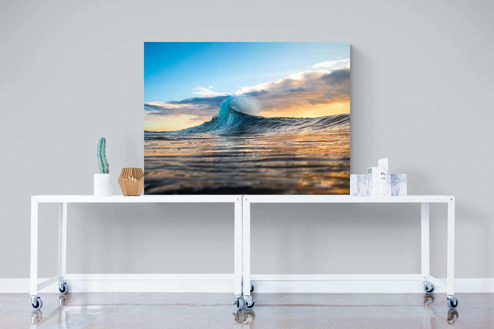 Wave Flare-Wall_Art-120 x 90cm-Mounted Canvas-No Frame-Pixalot