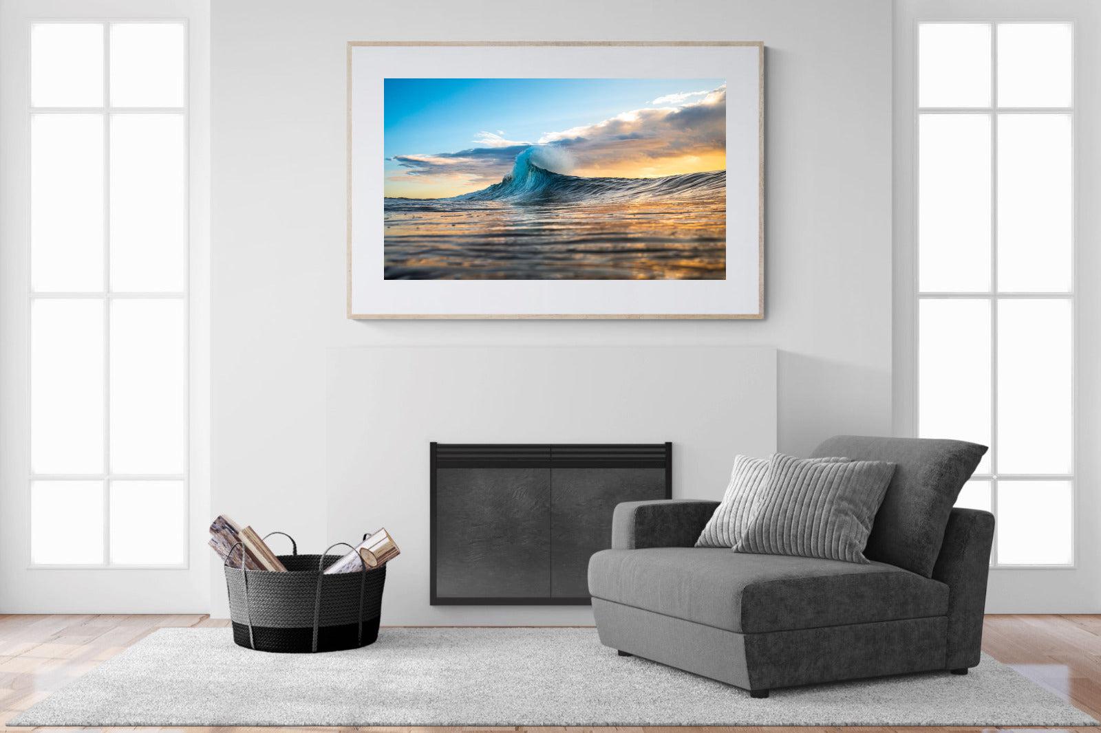 Wave Flare-Wall_Art-150 x 100cm-Framed Print-Wood-Pixalot