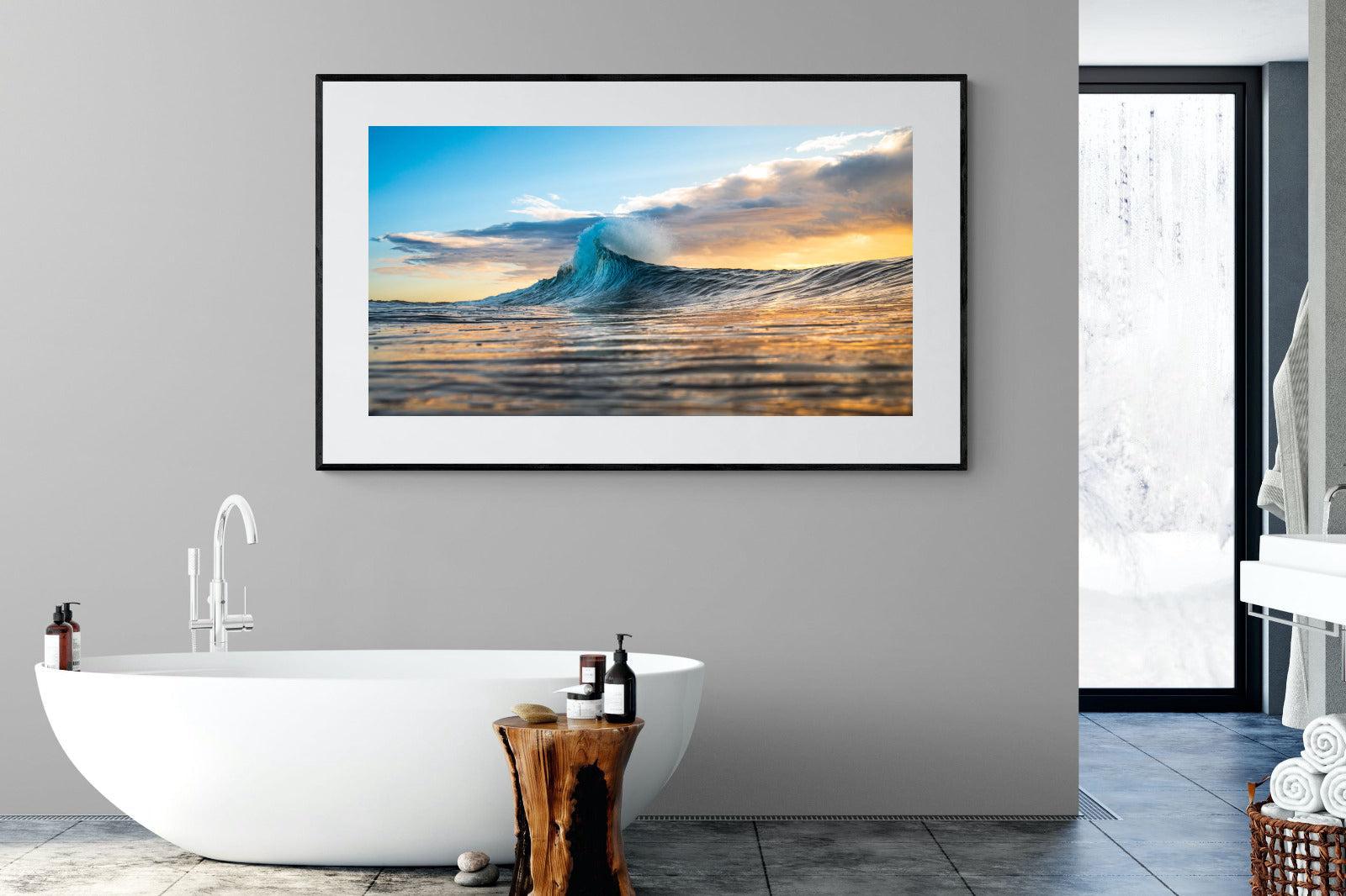 Wave Flare-Wall_Art-180 x 110cm-Framed Print-Black-Pixalot