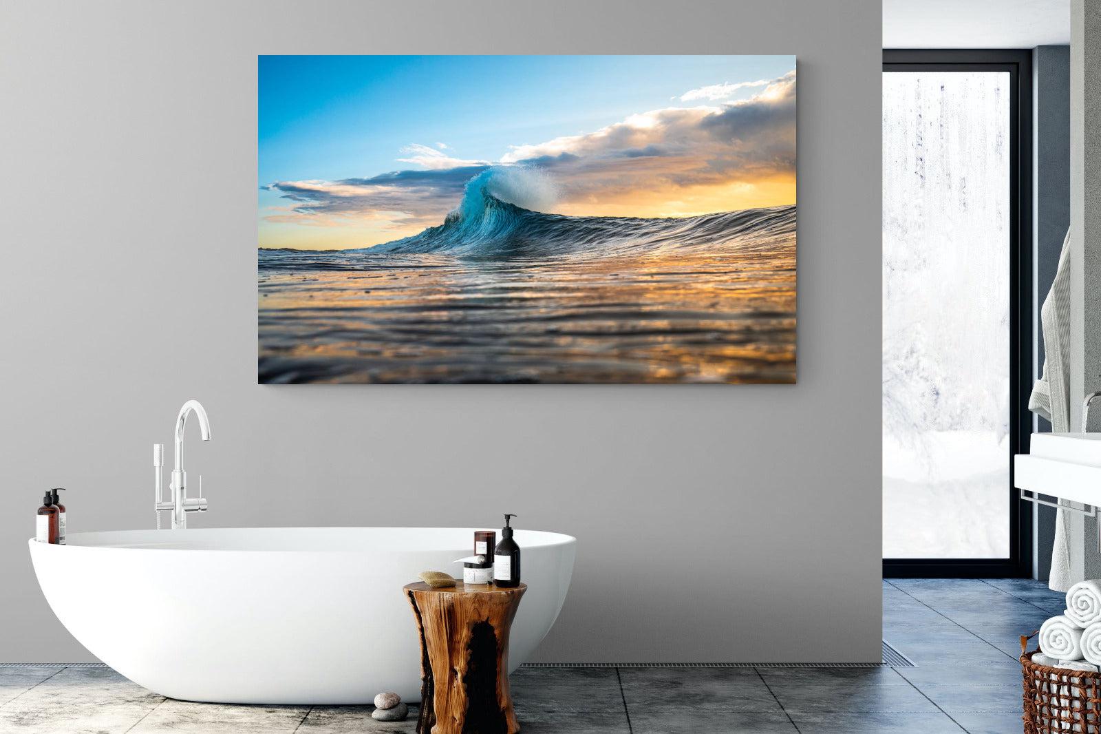 Wave Flare-Wall_Art-180 x 110cm-Mounted Canvas-No Frame-Pixalot