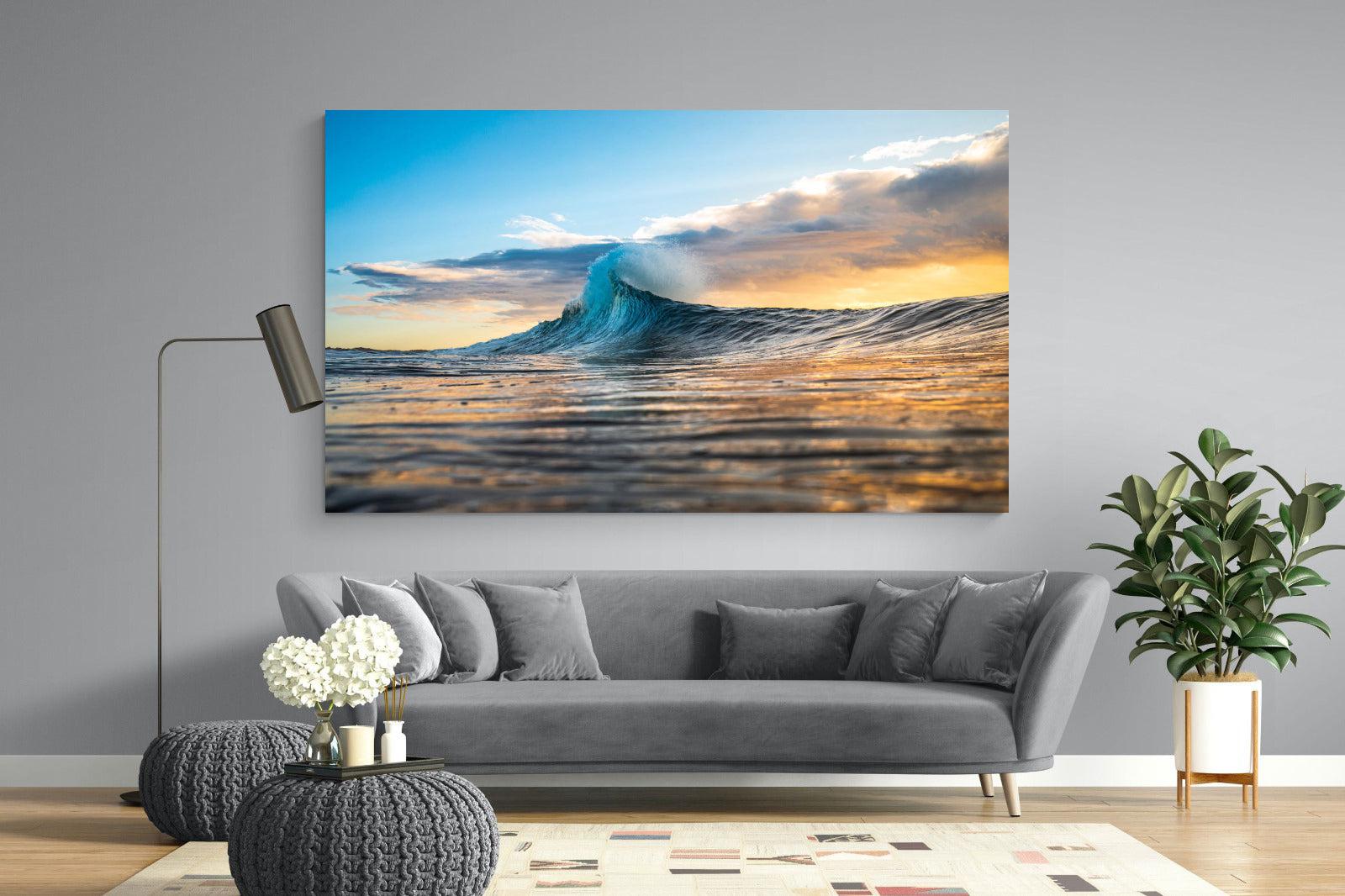 Wave Flare-Wall_Art-220 x 130cm-Mounted Canvas-No Frame-Pixalot