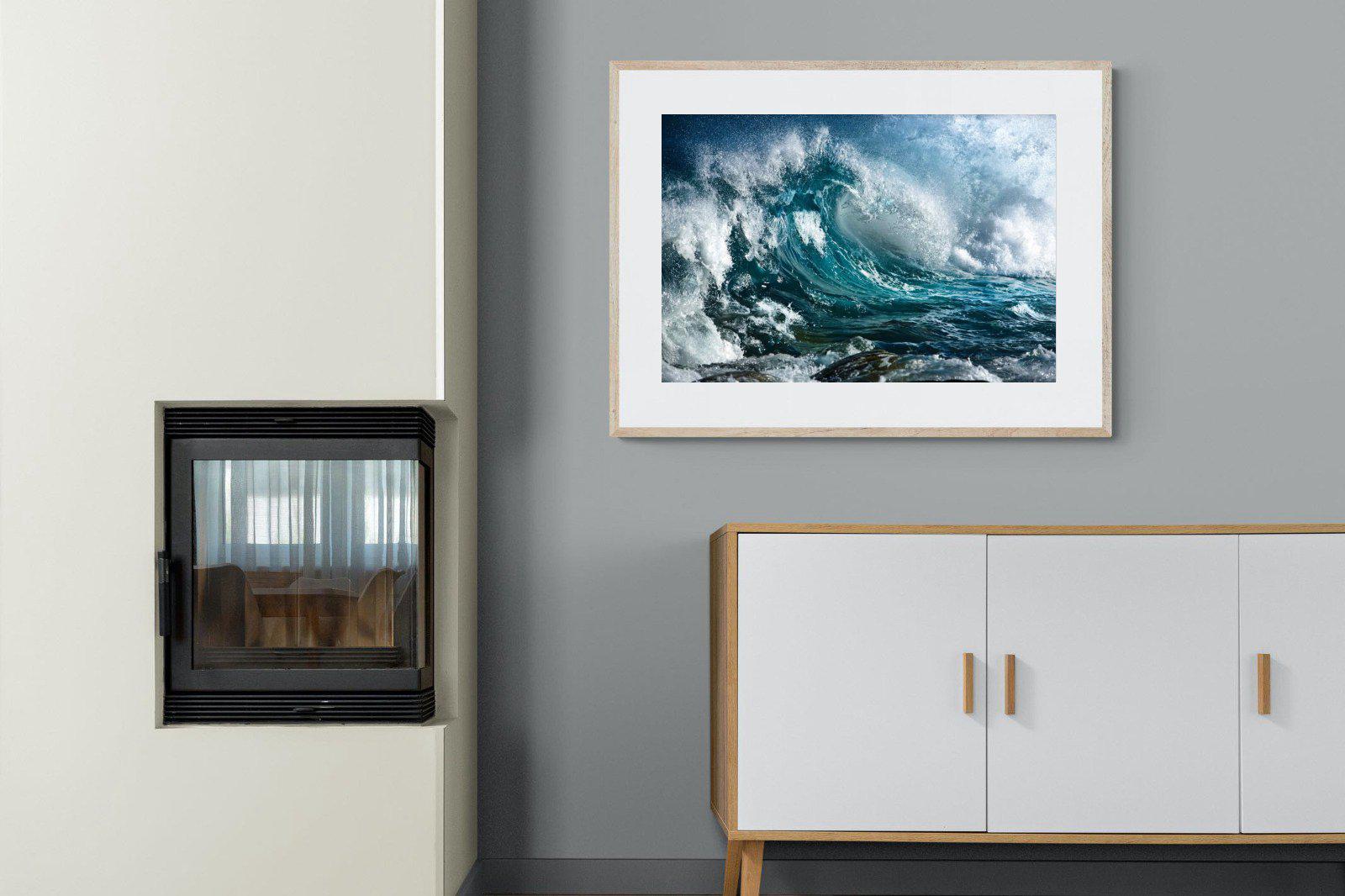 Wave-Wall_Art-100 x 75cm-Framed Print-Wood-Pixalot