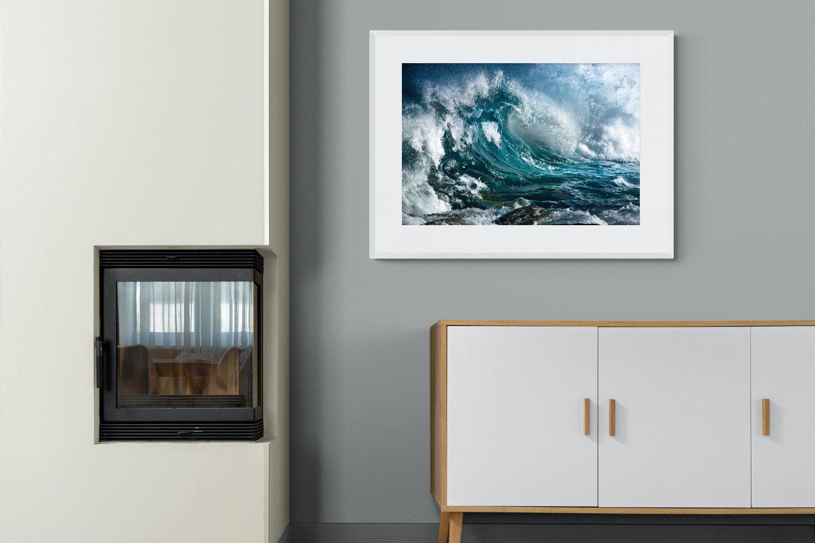 Wave-Wall_Art-100 x 75cm-Framed Print-White-Pixalot