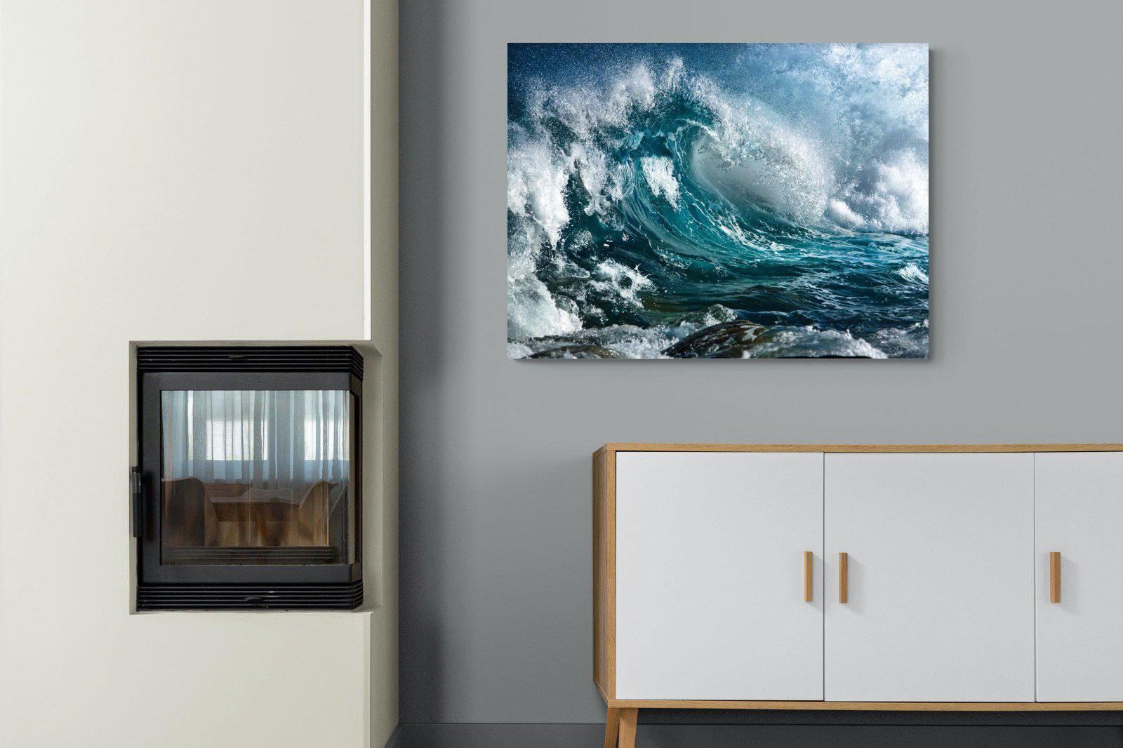 Wave-Wall_Art-100 x 75cm-Mounted Canvas-No Frame-Pixalot