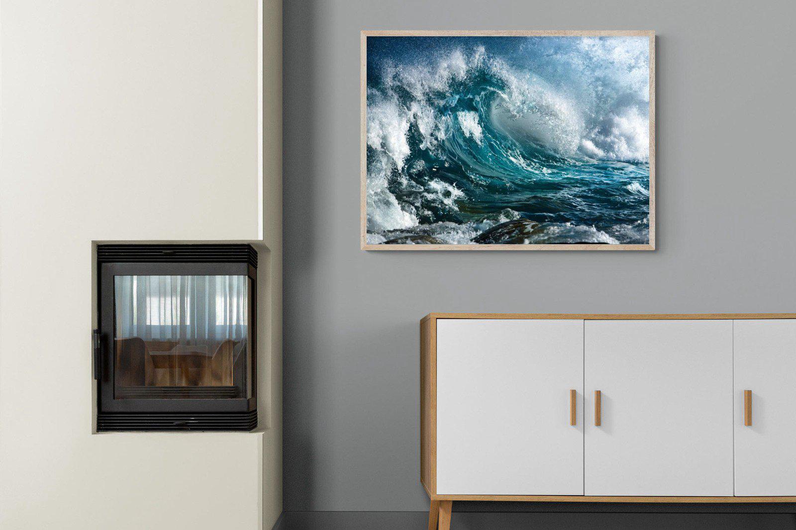 Wave-Wall_Art-100 x 75cm-Mounted Canvas-Wood-Pixalot