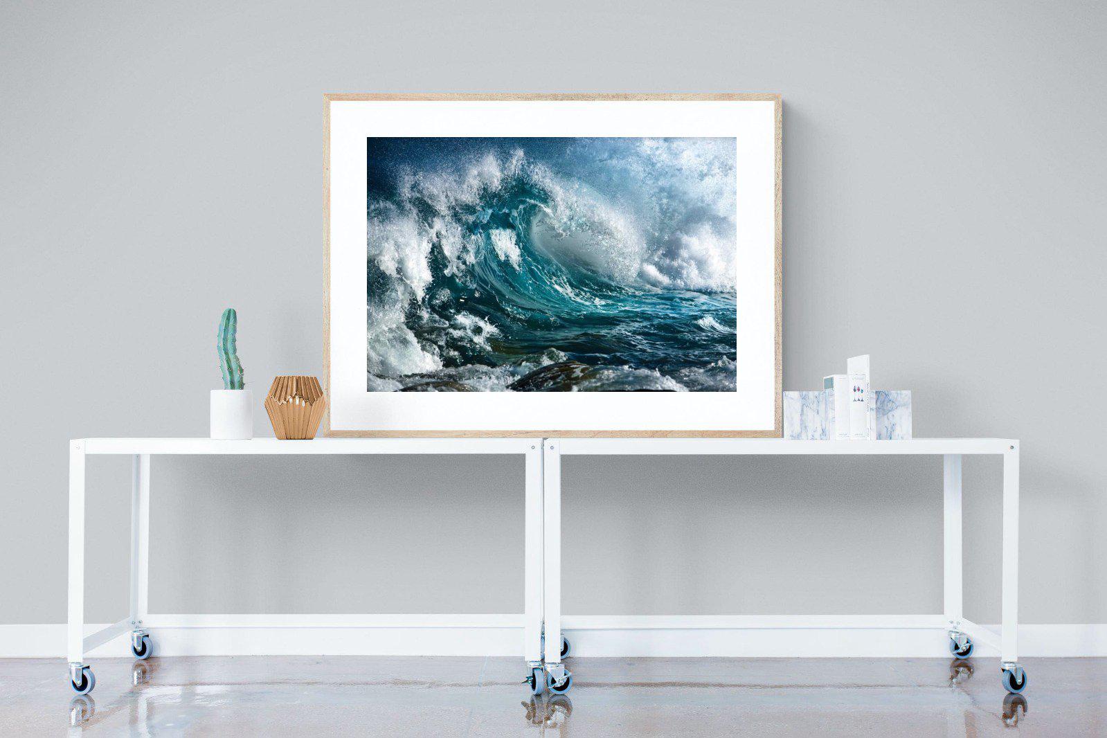 Wave-Wall_Art-120 x 90cm-Framed Print-Wood-Pixalot