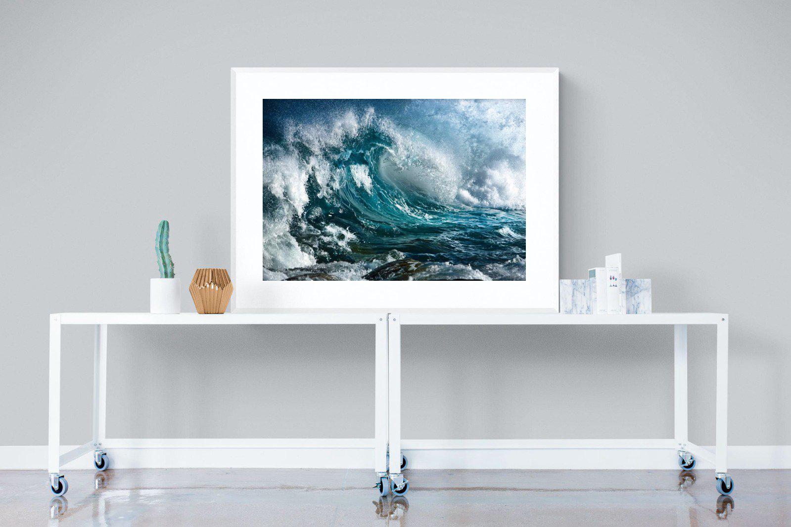 Wave-Wall_Art-120 x 90cm-Framed Print-White-Pixalot