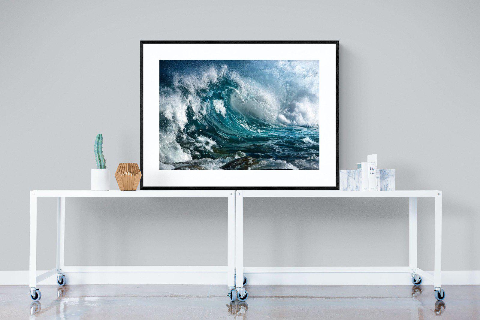Wave-Wall_Art-120 x 90cm-Framed Print-Black-Pixalot