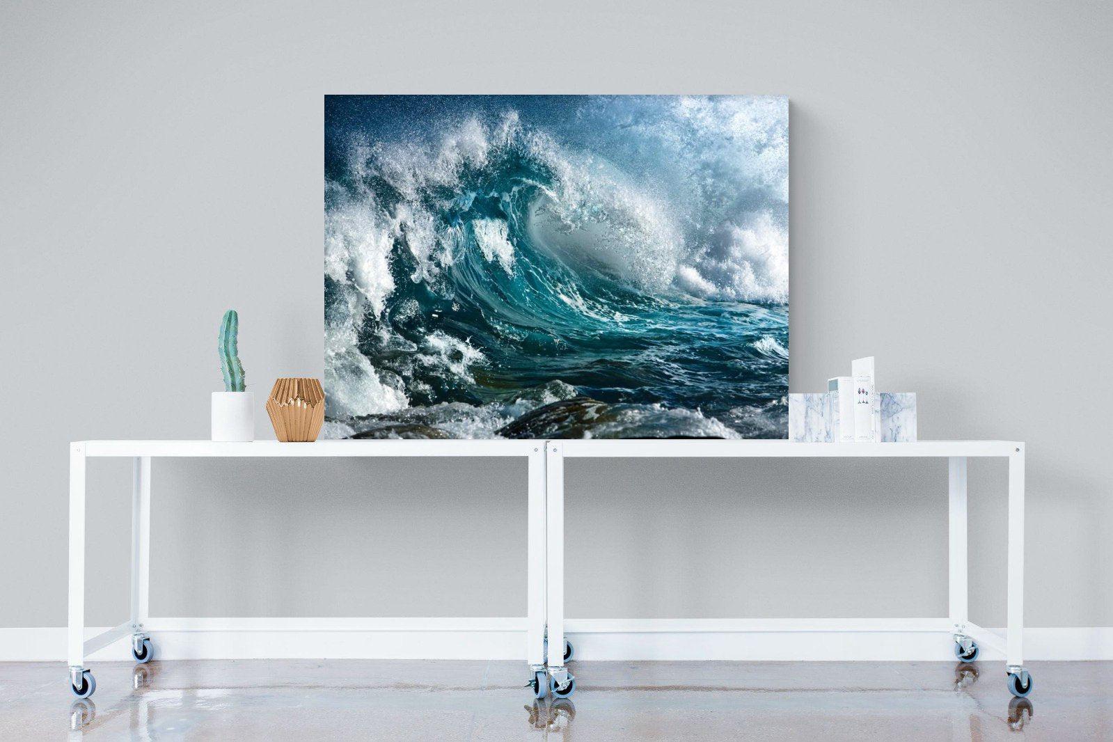 Wave-Wall_Art-120 x 90cm-Mounted Canvas-No Frame-Pixalot