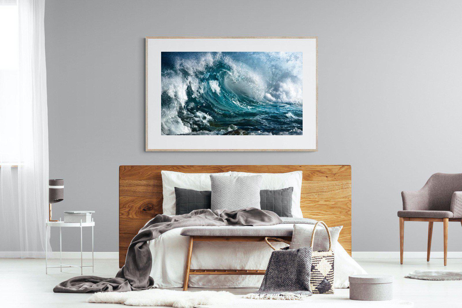 Wave-Wall_Art-150 x 100cm-Framed Print-Wood-Pixalot