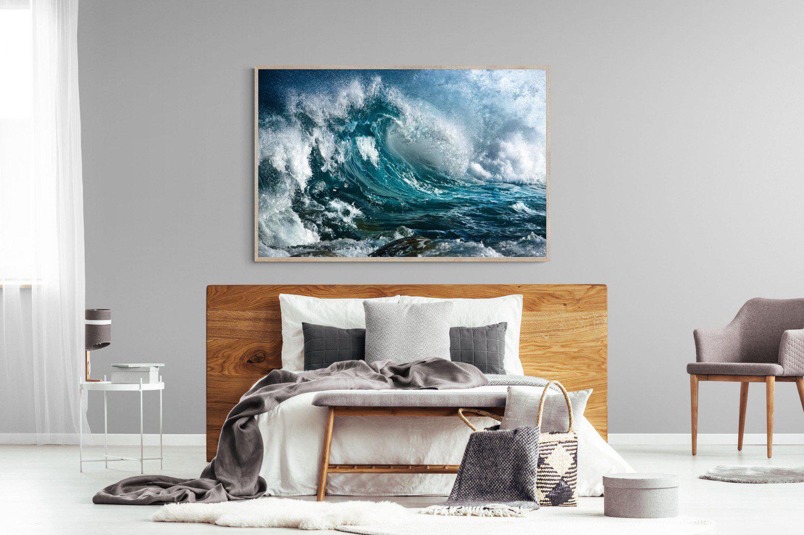 Wave-Wall_Art-150 x 100cm-Mounted Canvas-Wood-Pixalot