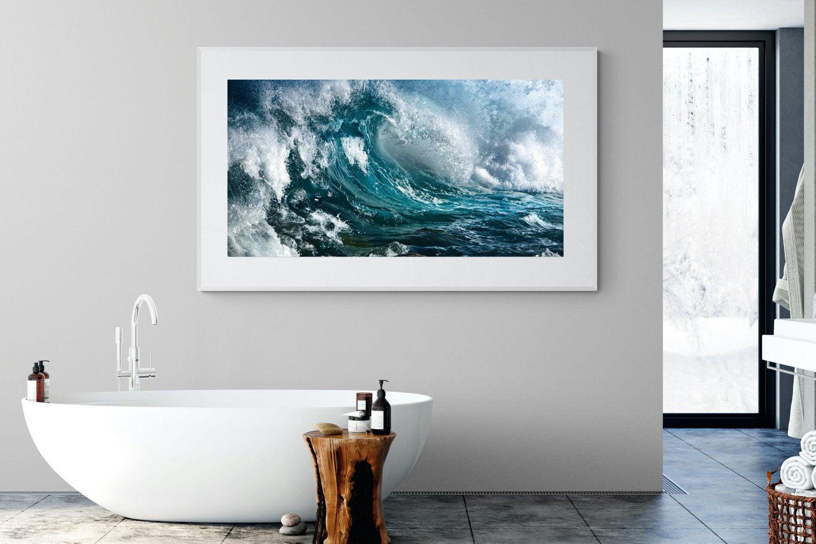 Wave-Wall_Art-180 x 110cm-Framed Print-White-Pixalot