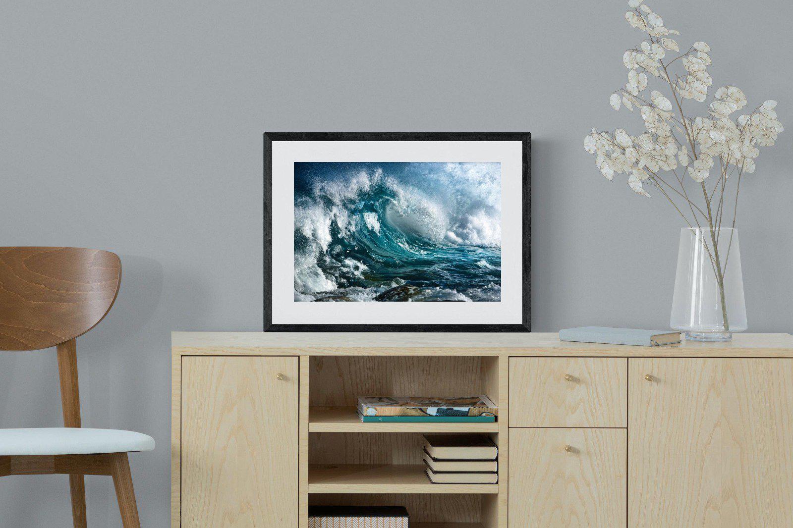 Wave-Wall_Art-60 x 45cm-Framed Print-Black-Pixalot