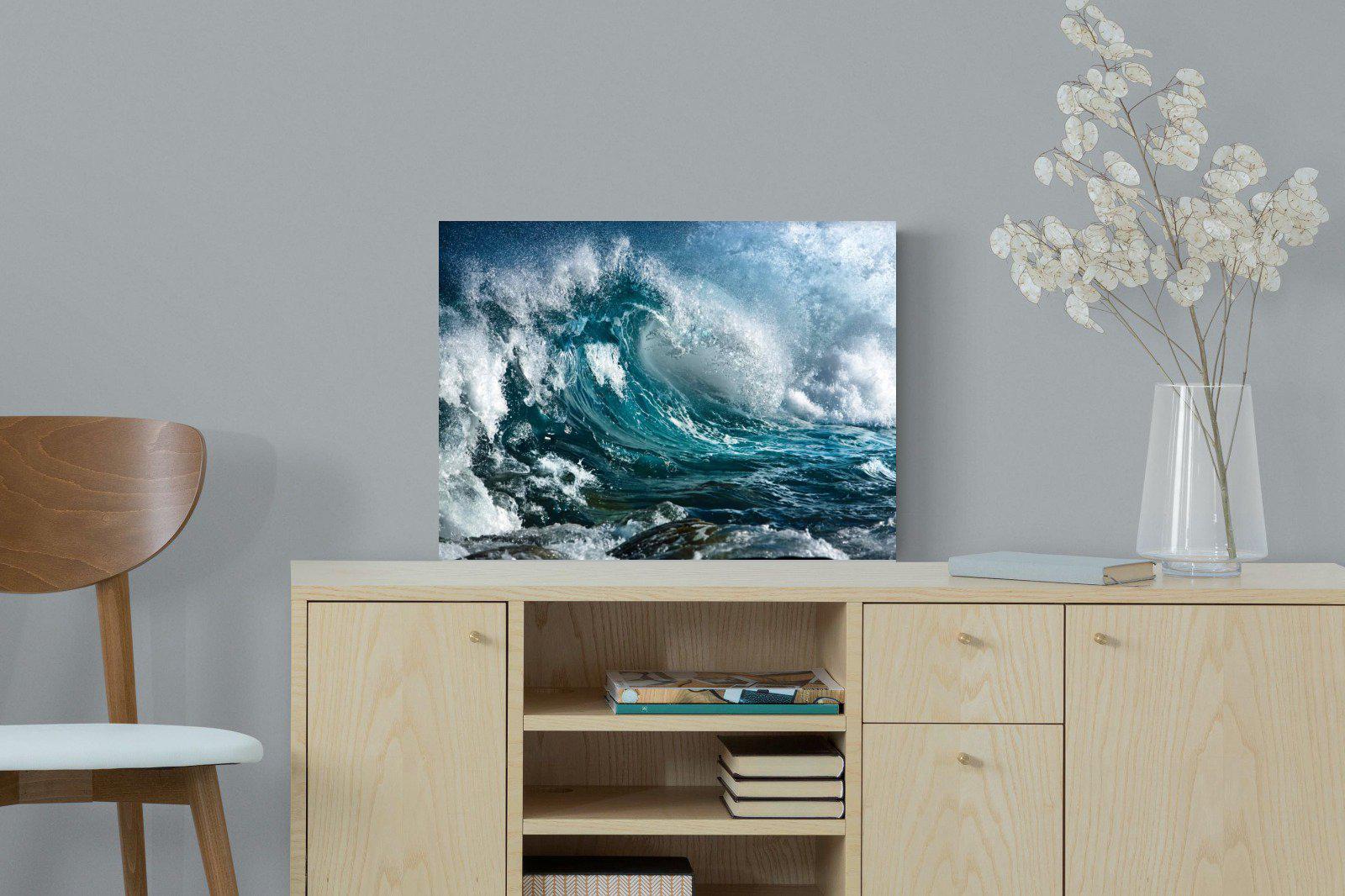 Wave-Wall_Art-60 x 45cm-Mounted Canvas-No Frame-Pixalot