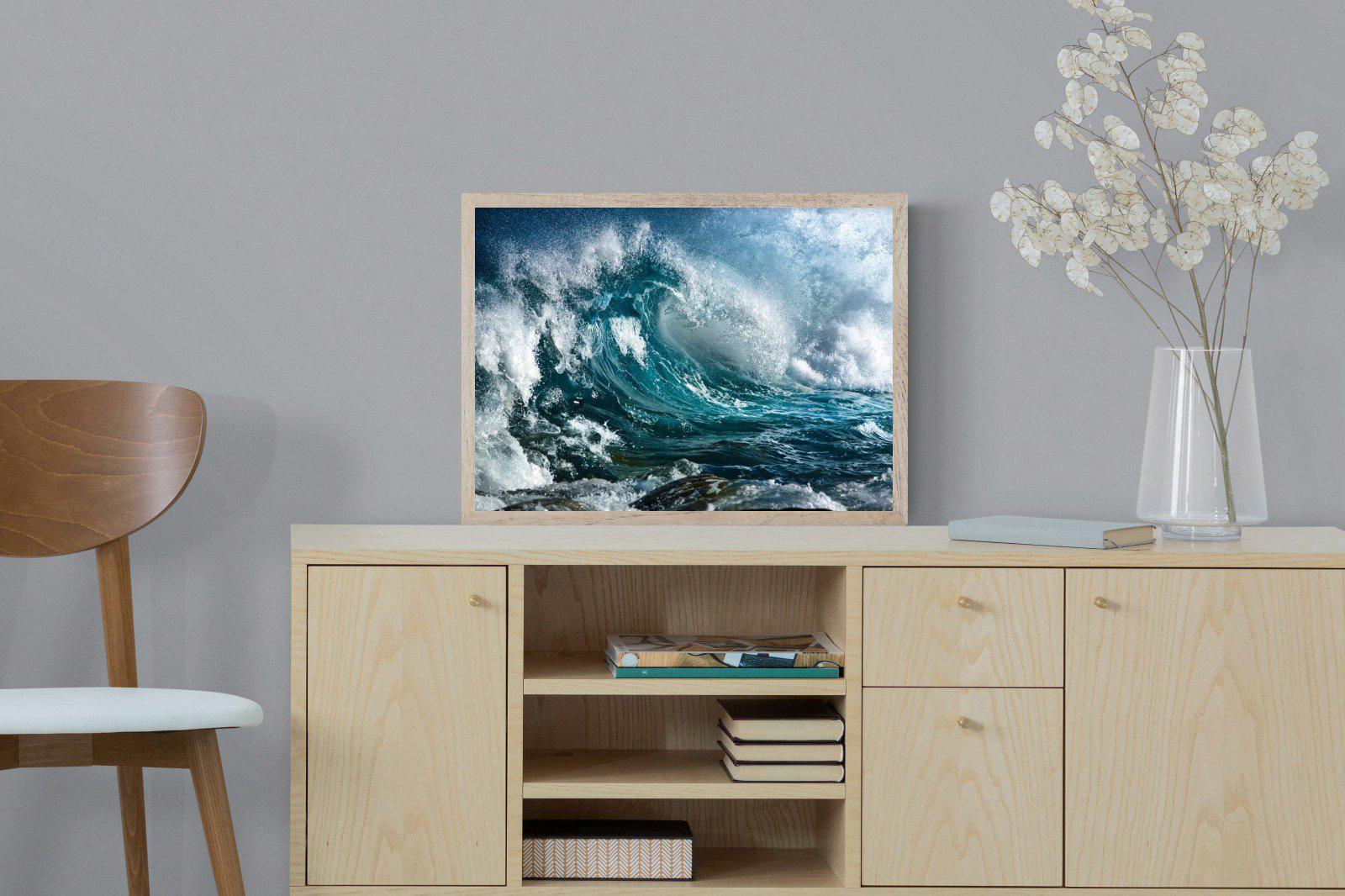 Wave-Wall_Art-60 x 45cm-Mounted Canvas-Wood-Pixalot