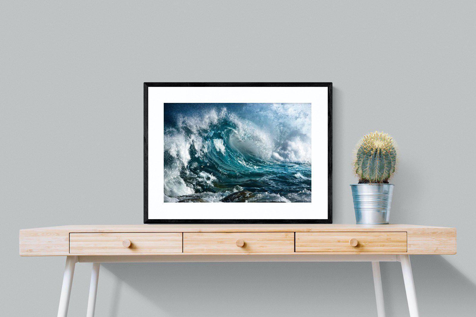 Wave-Wall_Art-80 x 60cm-Framed Print-Black-Pixalot