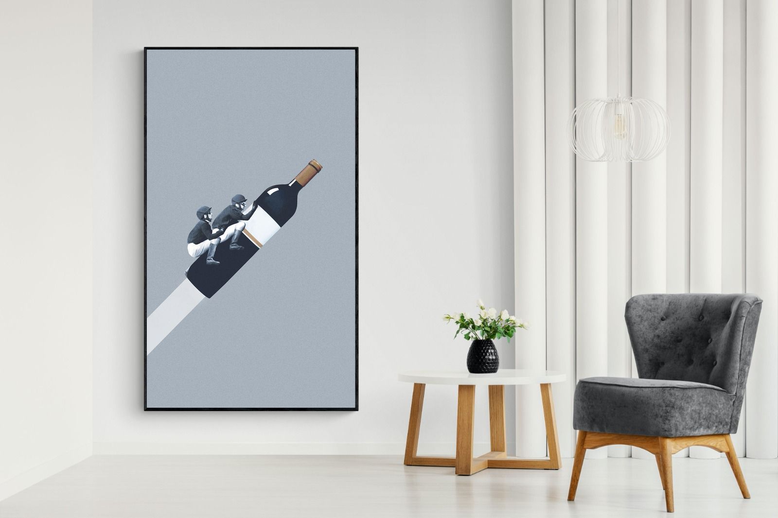 We Ride Until Dawn-Wall_Art-130 x 220cm-Mounted Canvas-Black-Pixalot
